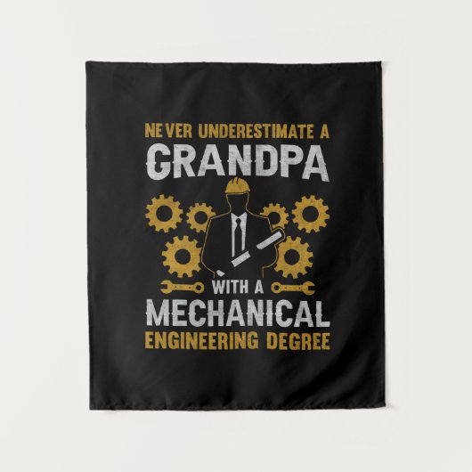 Großvater mit Maschinenbau Wandteppich (Vorderseite)