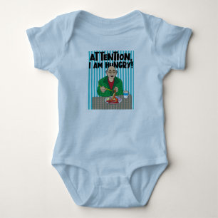 Großvater mit Sprichwort, der Hunger und Hunger s Baby Strampler