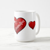 Großvater Mug/#1 mit Herzen Kaffeetasse (VorderseiteRechts)