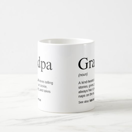 Großvater Niedlich Großvater Definition Kaffeetasse (Mittel)