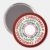 Großvater Oma Weihnachts-Foto Magnet (Vorderseite/Rückseite)