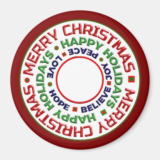 Großvater Oma Weihnachts-Foto Magnet (Vorne)