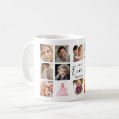Großvater Opa Fotocollage weiß schwarz Kaffeetasse (Vorderseite Links)