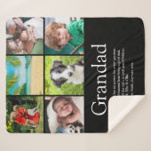 Großvater Papa Definition 6 Foto Schwarz Sherpadecke (Vorderseite (Horizontal))