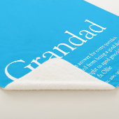 Großvater Papa Definition Fun Sky Blue Sherpadecke (3/4)