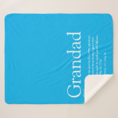 Großvater Papa Definition Fun Sky Blue Sherpadecke (Vorderseite (Horizontal))