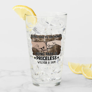 Großvater Papa ist unbezahlbar Vater Glas