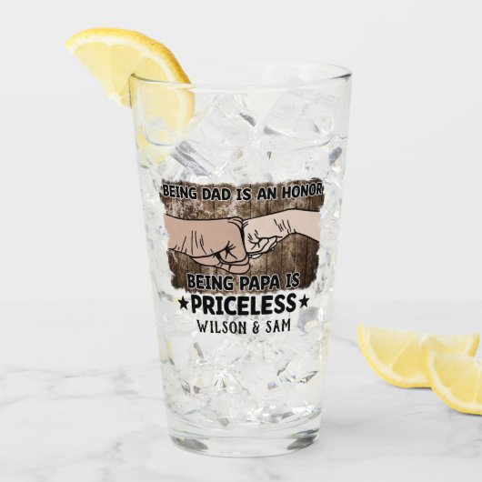 Großvater | Papa ist unbezahlbar | Vater Glas (Vorderseite Ice)