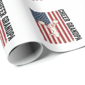 Großvater patriotisches Vintage-Flag-Shirt-Design_ Geschenkpapier (Rolleneckpunkt)