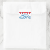 Großvater Quadratischer Aufkleber (Tasche)