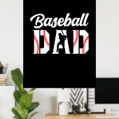 Großvater Quotes | Baseball-Vater Poster (Heimbüro)