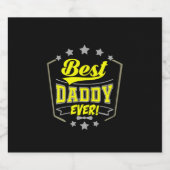 Großvater Quotes | Best Daddy Ever Bierflaschenetikett (Einzelnes Label)