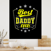 Großvater Quotes | Best Daddy Ever Poster (Küche)