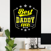 Großvater Quotes | Best Daddy Ever Poster (Heimbüro)