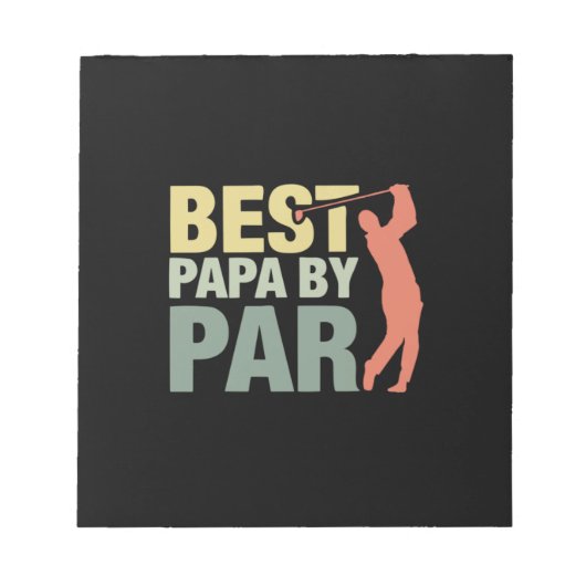 Großvater Quotes | Beste Papa Par Golf Notizblock (Vorderseite)