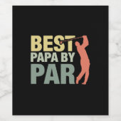 Großvater Quotes | Beste Papa Par Golf Weinetikett (Einzelnes Label)
