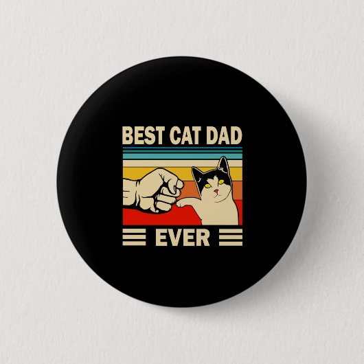 Großvater Quotes | Bester Cat Vater je Button (Vorderseite)