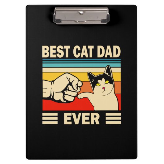 Großvater Quotes | Bester Cat Vater je Klemmbrett (Vorderseite)
