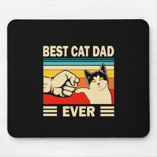 Großvater Quotes | Bester Cat Vater je Mousepad (Vorne)
