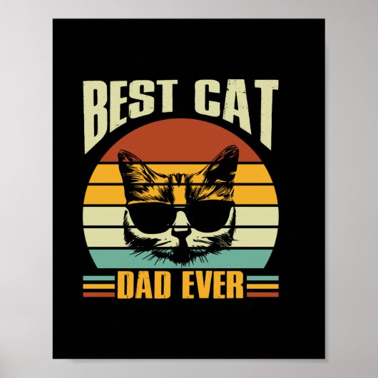 Großvater Quotes | Bester Cat Vater je Poster (Vorne)