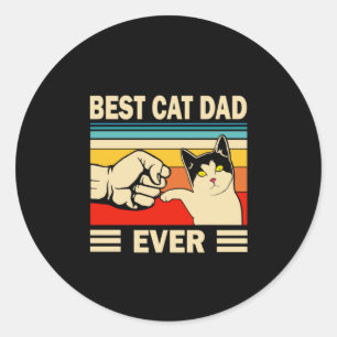 Großvater Quotes   Bester Cat Vater je Runder Aufkleber