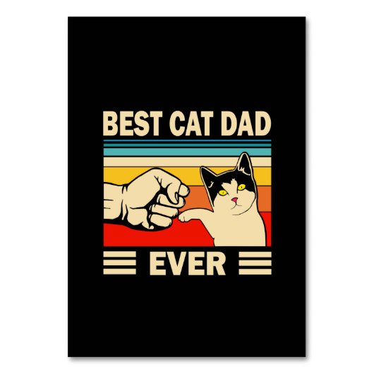 Großvater Quotes | Bester Cat Vater je Tischnummer (Vorderseite)