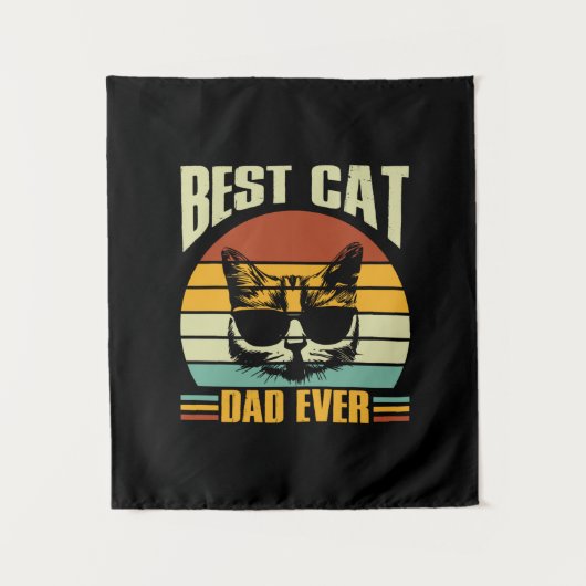 Großvater Quotes | Bester Cat Vater je Wandteppich (Vorderseite)