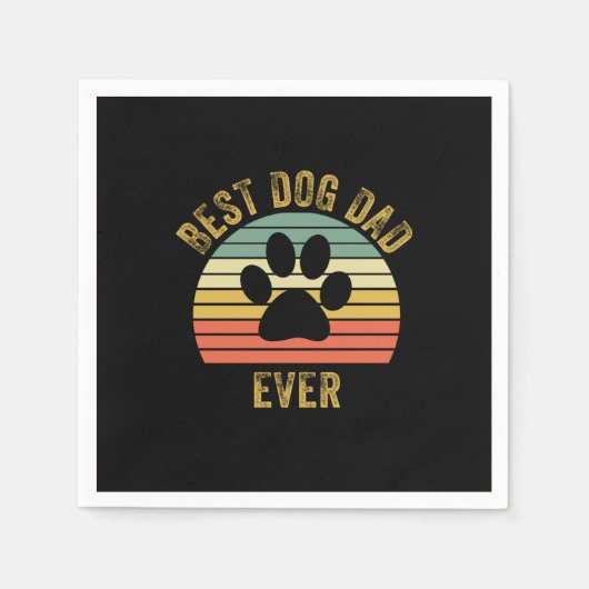 Großvater Quotes | Bester Hund-Vater je Serviette (Vorderseite)