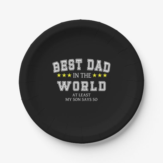 Großvater Quotes | Bester Vater in der Welt Pappteller (Vorderseite)