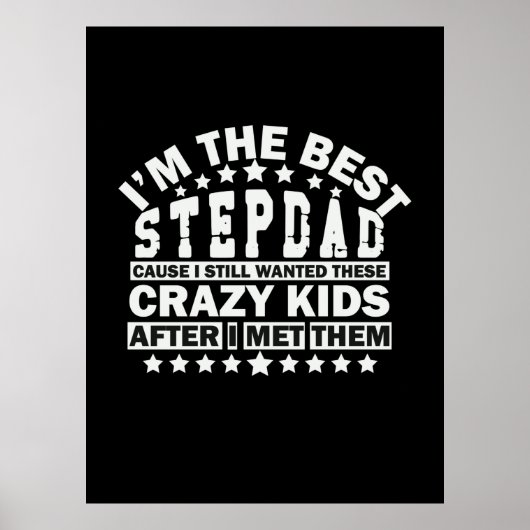 Großvater Quotes | Ich bin der beste Stepdad Poster (Vorne)
