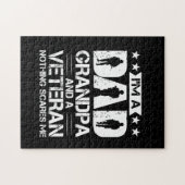 Großvater Quotes | Ich bin Vater und Veteran Puzzle (Horizontal)