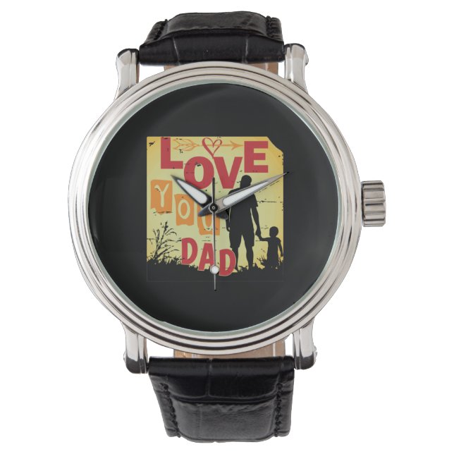 Großvater Quotes | LIEBE VATER Armbanduhr (Vorderseite)