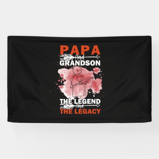 Großvater Quotes | Papa und Grandson Banner (Horizontal)