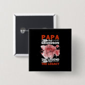 Großvater Quotes | Papa und Grandson Button (Vorne & Hinten)