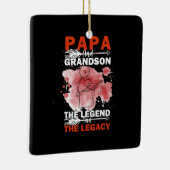 Großvater Quotes | Papa und Grandson Keramikornament (Rechts)