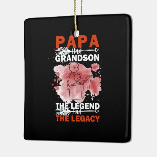 Großvater Quotes | Papa und Grandson Keramikornament (Links)