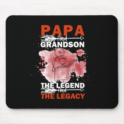 Großvater Quotes | Papa und Grandson Mousepad (Vorne)