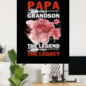 Großvater Quotes | Papa und Grandson Poster (Heimbüro)
