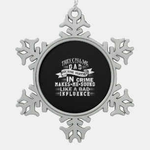 Großvater Quotes   Sie nennen mich Vater Schneeflocken Zinn-Ornament