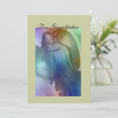 Großvater Rainbow Angel Einladung (Stehend Vorderseite)