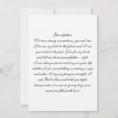 Großvater Rainbow Angel Einladung (Rückseite)