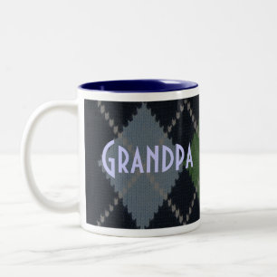 Großvater-Rauten-Tasse Zweifarbige Tasse