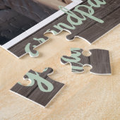 Großvater - Rustikaler Holzrahmen Puzzle (Seite)