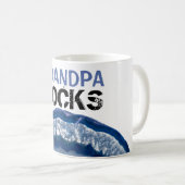 *~* GROSSVATER schaukelt Stein-blauen lapidarachat Kaffeetasse (VorderseiteRechts)