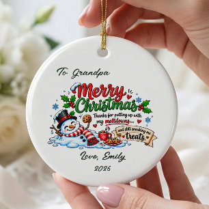 Großvater-Schmelz-Weihnachtsbaumschmuck Keramik Ornament