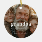 Großvater | Sentimental Foto Keepake Weihnachten Keramik Ornament (Vorne)