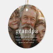Großvater | Sentimental Foto Keepake Weihnachten Keramik Ornament (Links)