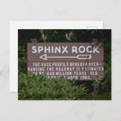 Großvater Sphinx Rock Sign Travel Foto Postkarte (Vorne/Hinten)