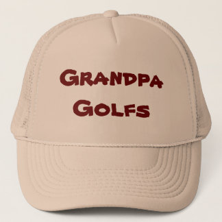 Großvater spielt Golf Truckerkappe