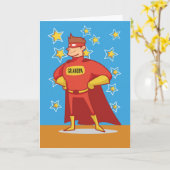 Großvater Superheld am Vatertag Karte (Gelbe Blume)